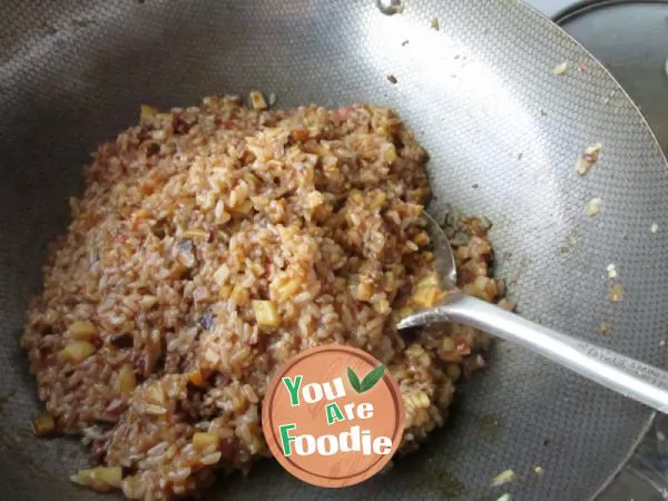 Braised wheat with spring bamboo shoots and glutinous rice