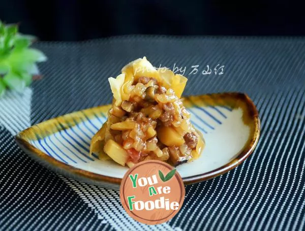 Braised wheat with spring bamboo shoots and glutinous rice