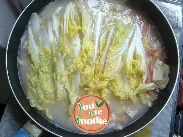 Baby cabbage in soup