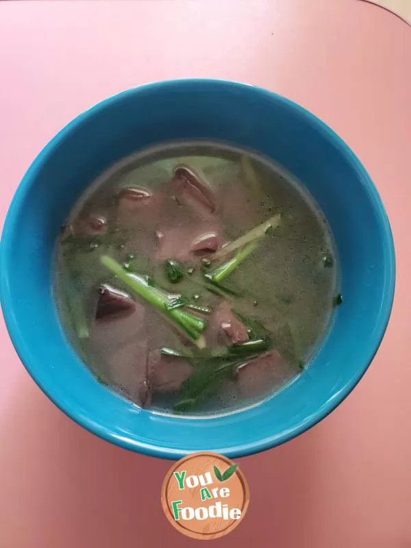 Duck-blood-and-leek-soup