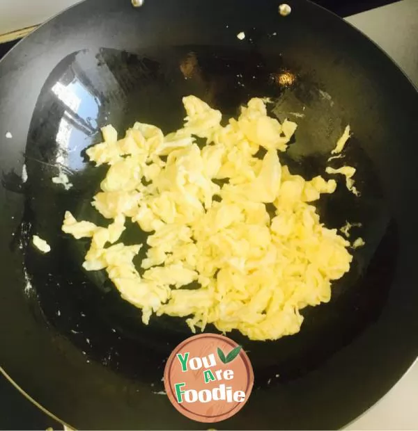Fried egg with cucumber