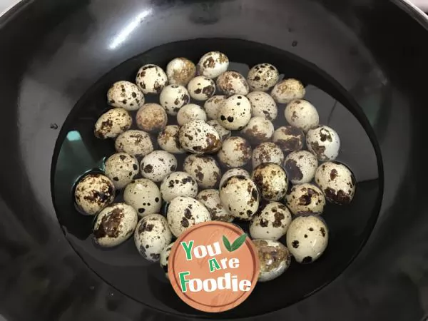 Domestic quail eggs