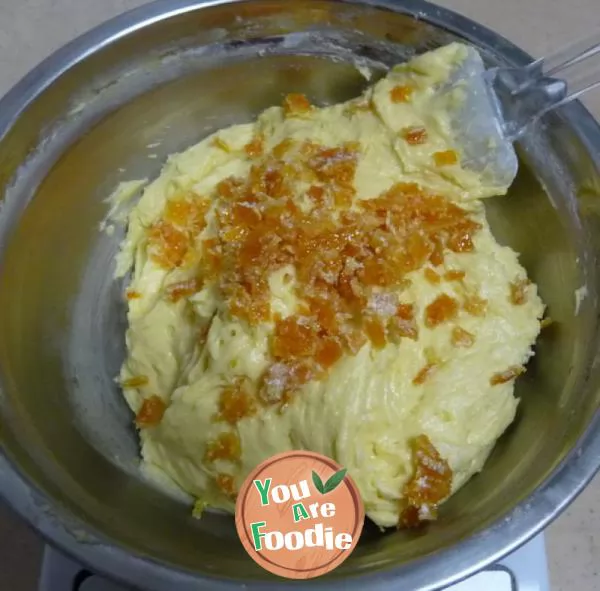 Candied orange peel pound cake
