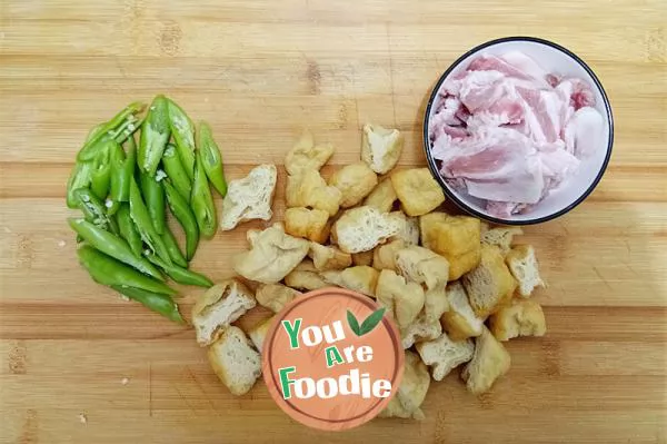 Fried Tofu with streaky pork