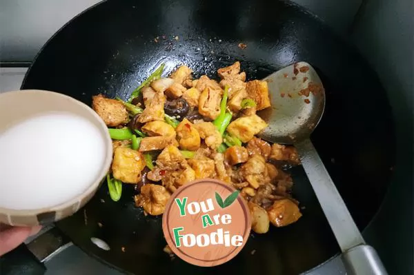 Fried Tofu with streaky pork