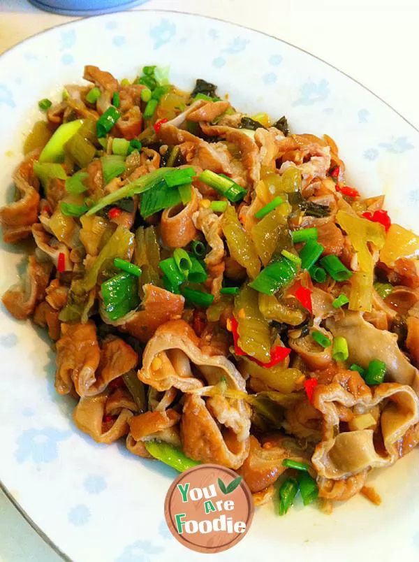 Sauted-large-intestine-with-preserved-vegetables