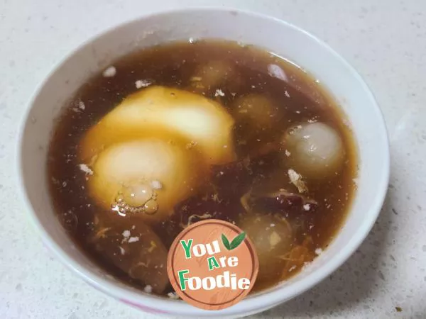 Braised egg with longan