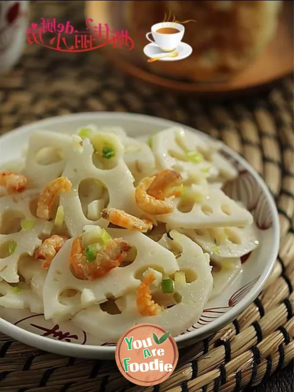 Lotus-root-slices-with-sea-rice-and-scallion-oil