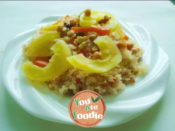 Dried fruit vegetable pilaf - Xinjiang flavor