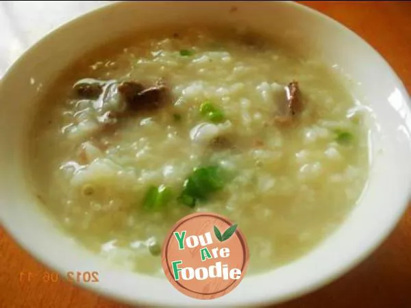 Pork liver porridge