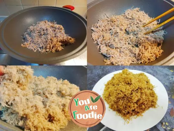 Super simple homemade meat floss, crispy, delicious, and delicious