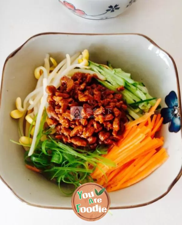 The old Beijing Noodles with Soy Bean Paste