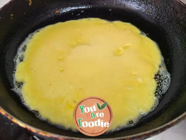 Corn flour egg pancake