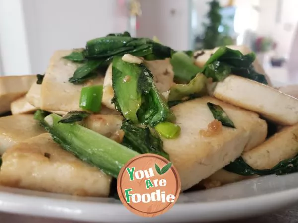 Fried Tofu with lettuce