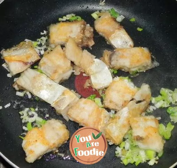 Sweet and sour fish cubes