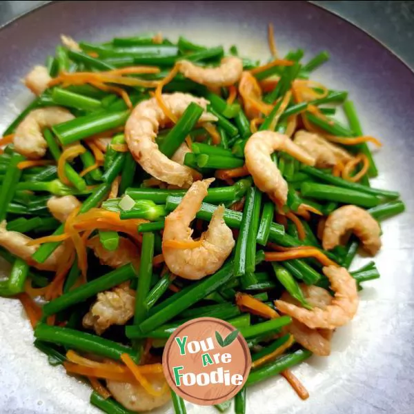 Fried leek moss with sea rice