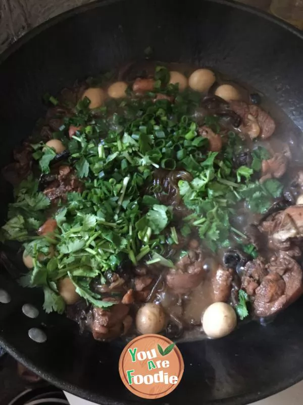 Stewed-chicken-leg-with-mushroom-vermicelli