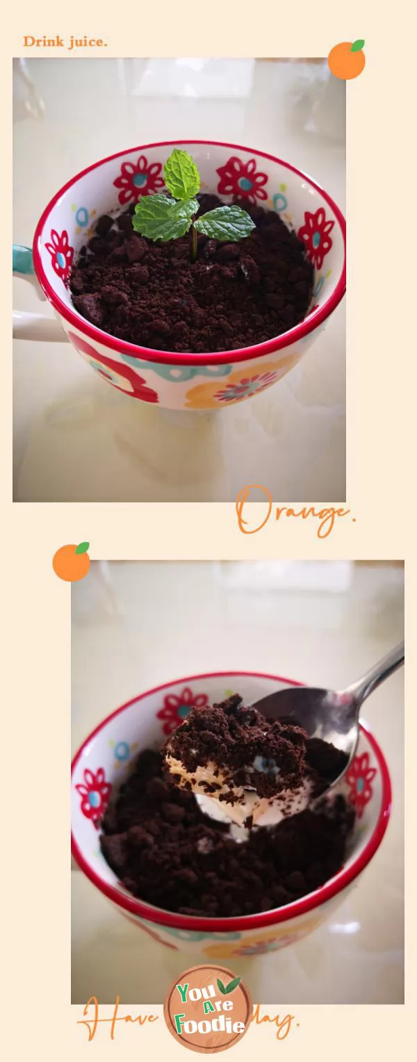 Oreo yogurt pot