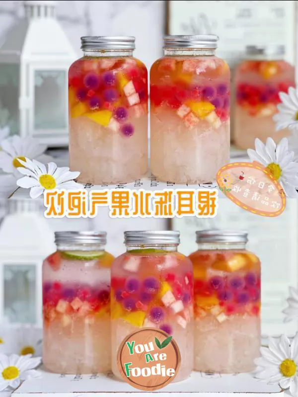 ‼️ Super delicious ? Cool and refreshing white fungus frozen fruit bubble drink