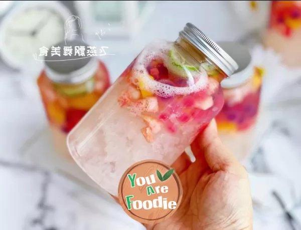 ‼️ Super delicious ? Cool and refreshing white fungus frozen fruit bubble drink