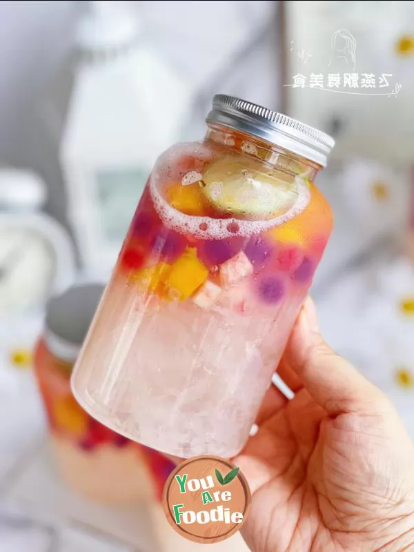 ‼️ Super delicious ? Cool and refreshing white fungus frozen fruit bubble drink