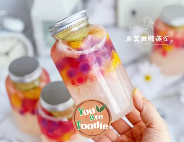 ‼️ Super delicious ? Cool and refreshing white fungus frozen fruit bubble drink