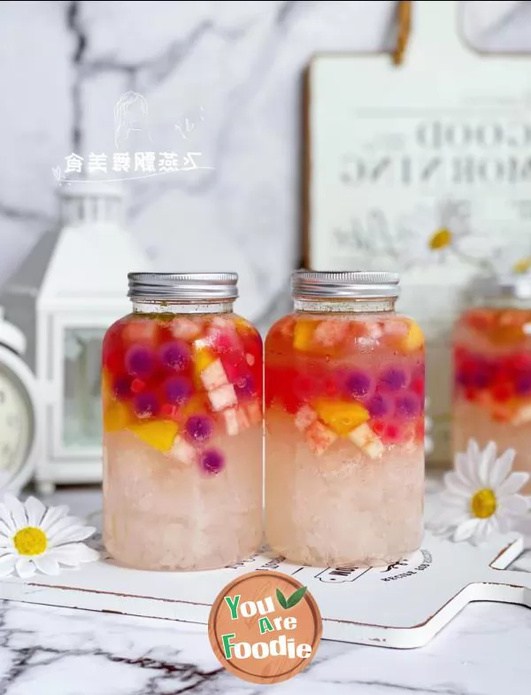 ‼️ Super delicious ? Cool and refreshing white fungus frozen fruit bubble drink