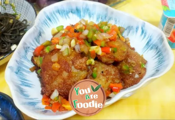 Fried-lotus-root-cake-with-pepper????