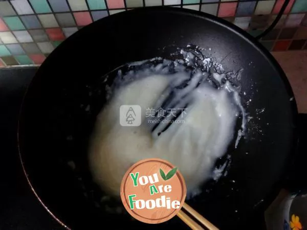 Pumpkin bean paste bread in soup