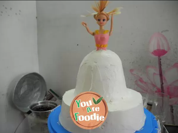 Gradient Barbie cake