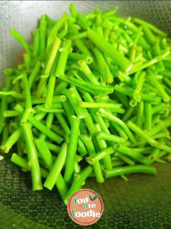 Stir fried cabbage stalks