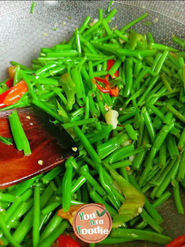 Stir fried cabbage stalks