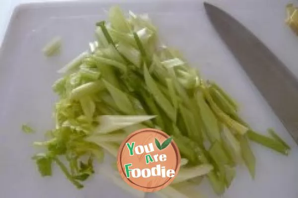 Sauteed Lily Bulbs and Celery