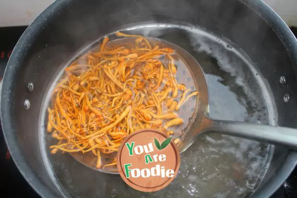 Cordyceps flower mixed with cucumber and agaric