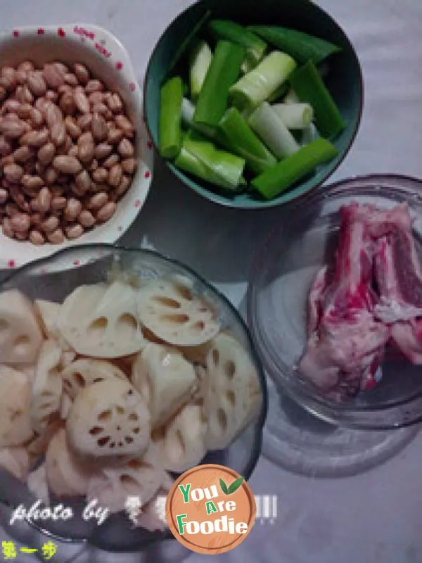 Peanut lotus root pork bone soup