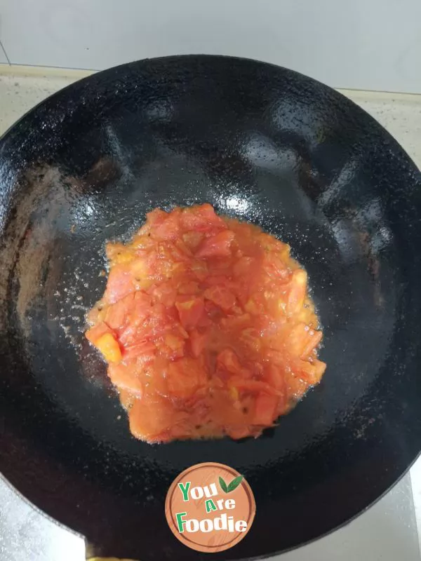 Tomato and egg pancake