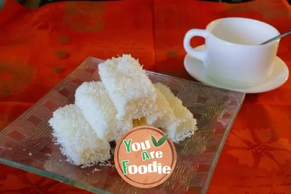 Delicious afternoon tea - coconut snow cake