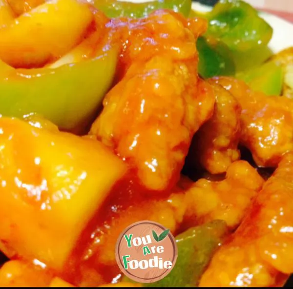 fried pork with sweet and sour sauce