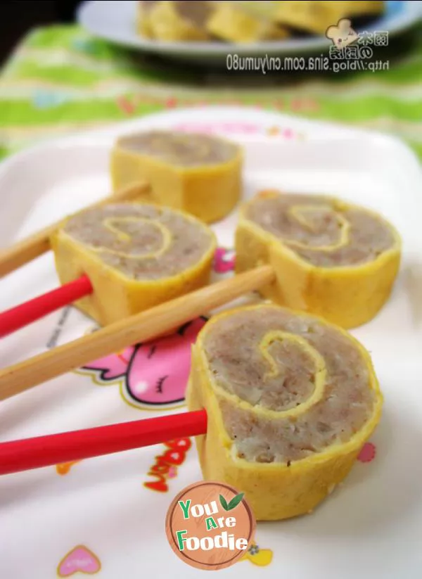 [meat roll lollipop]