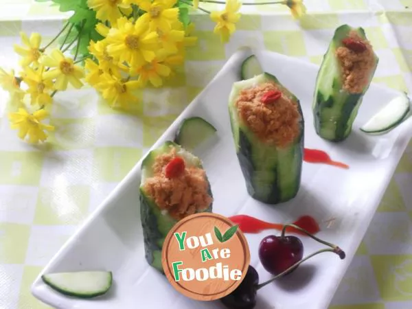 [summer cold dishes] - bean curd stuffed with cucumber