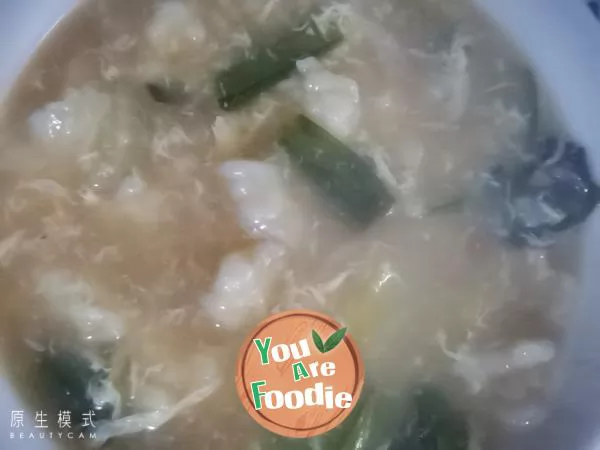 Chinese cabbage and pimple soup