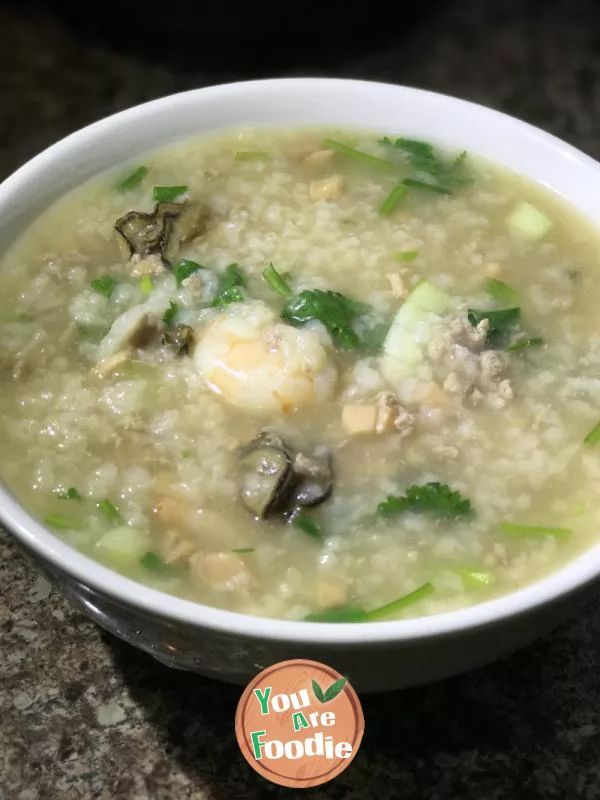 Squid seafood porridge