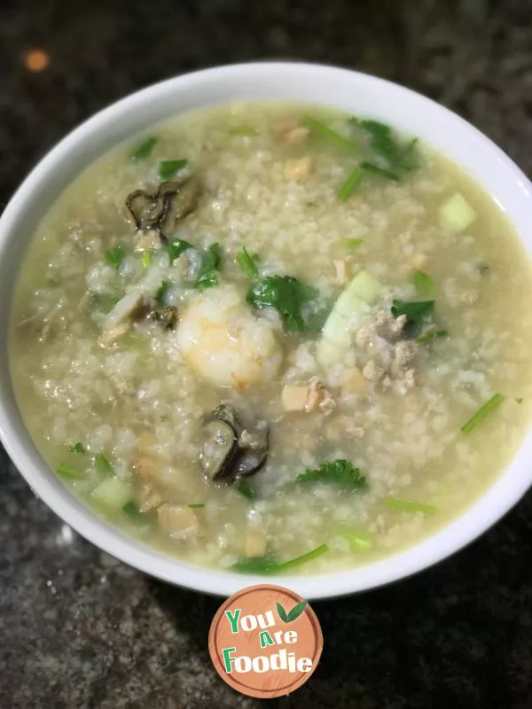 Squid seafood porridge