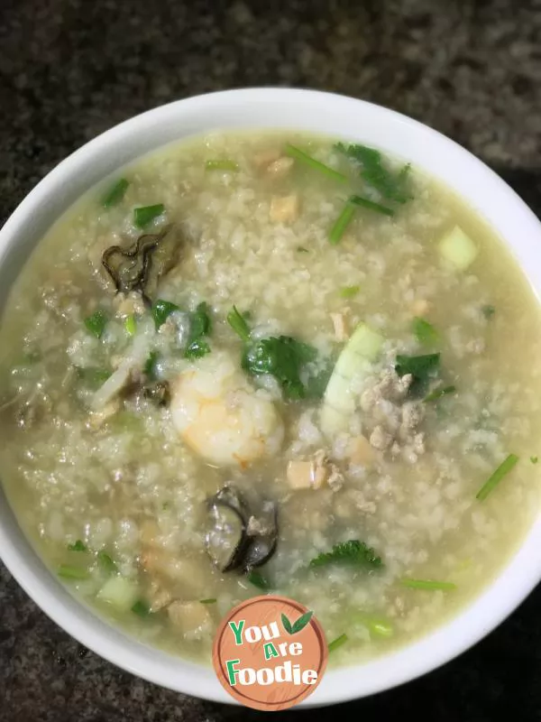 Squid seafood porridge