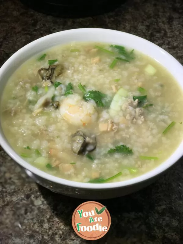 Squid seafood porridge