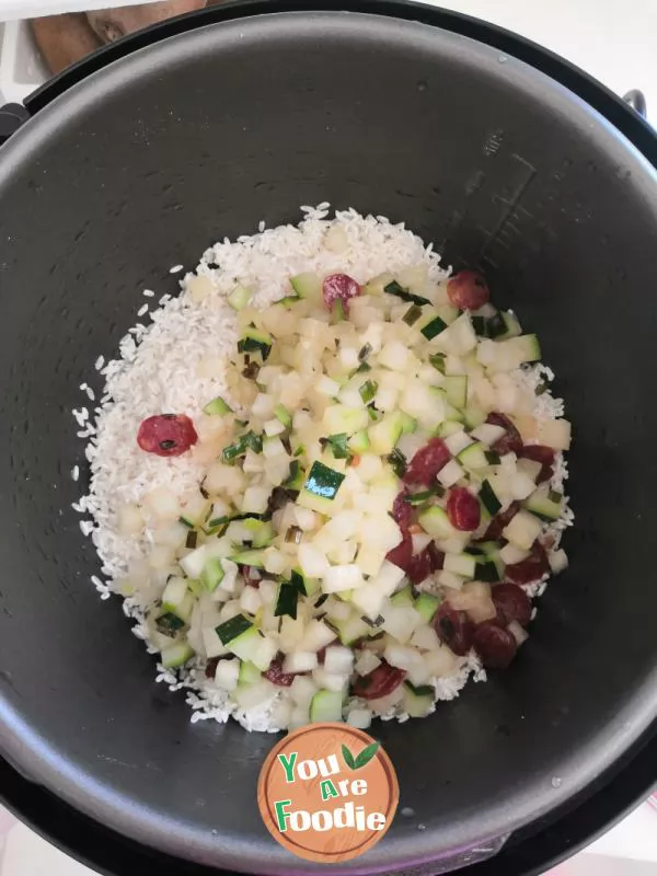 White gourd sausage rice