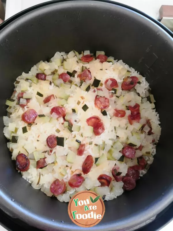 White gourd sausage rice