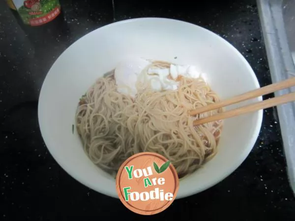 Evening noodles - a chef starts the menu with noodles