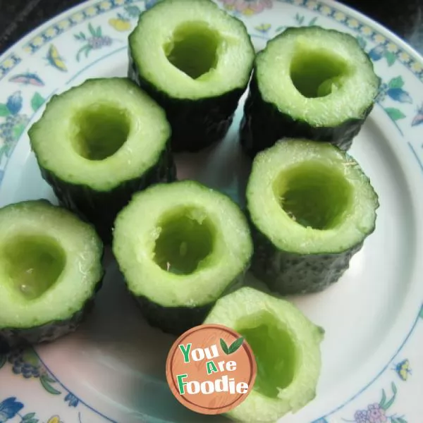 Raw fish rolls with cucumber