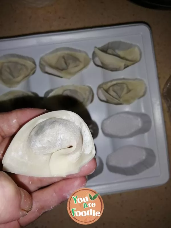 Preserved egg wonton